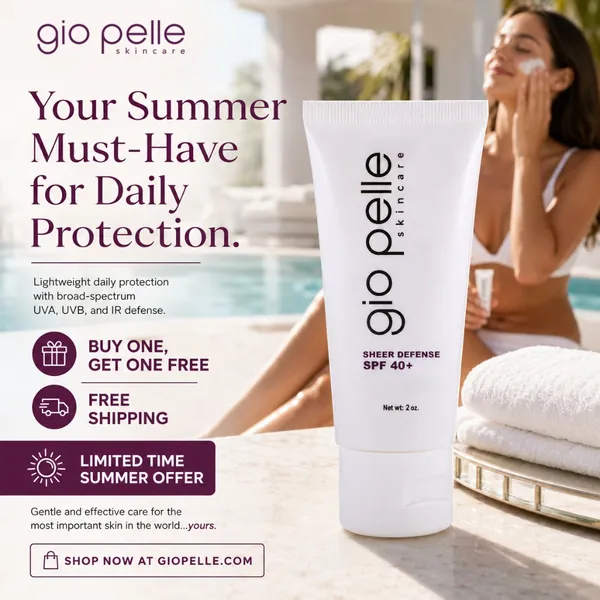 Glo Pelle sunscreen post with the headline Your Summer Must-Have for Daily Protection.