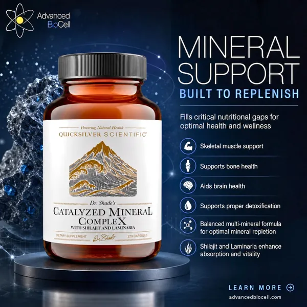 Advanced B-Cell supplement post featuring a bottle with the headline Mineral Support Built to Replenish.